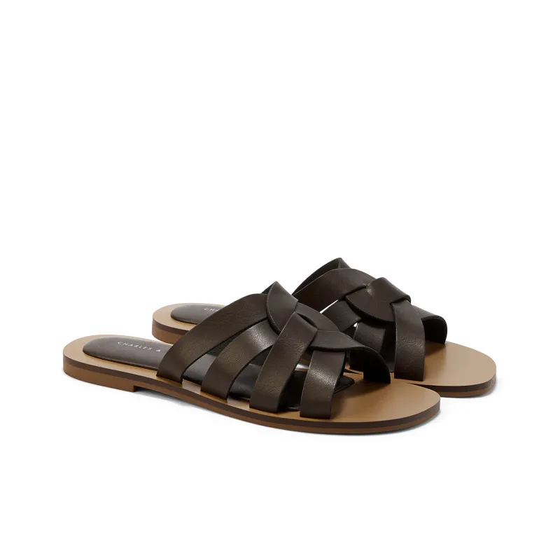 CHARLES&KEITH Composite Sole Slide Slippers Women's-4