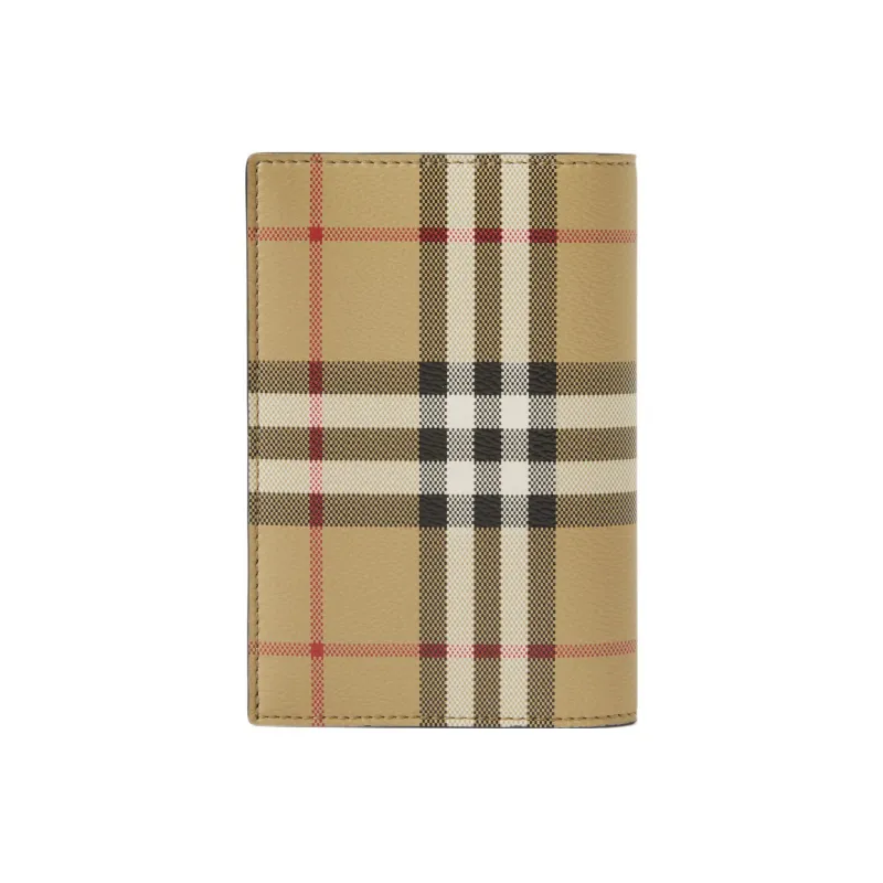 Burberry Cotton With Leather Passport Holder Men's Archive Beige-2