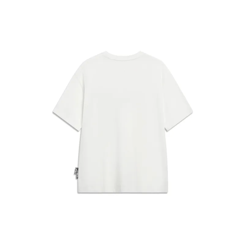 LiNing Disney Drop Shoulder Sleeve T Shirt Women's Ivory-1