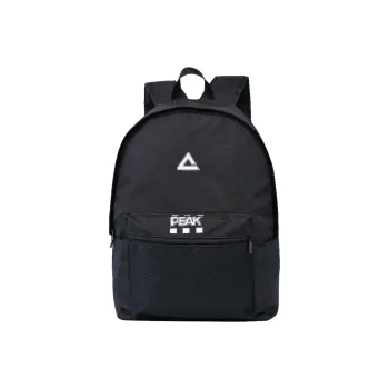 PEAK Nylon Backpack Large Size Unisex Black