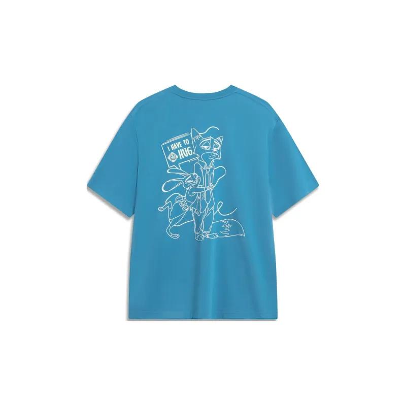 LiNing x Disney T Shirt Men's Dark Lake Blue-1