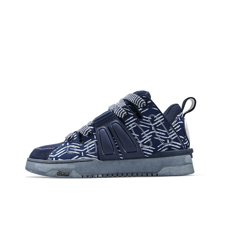 Palladium Skate Anti Slip Wear Resistant Low Top Skateboard Shoes Men's Blue-0