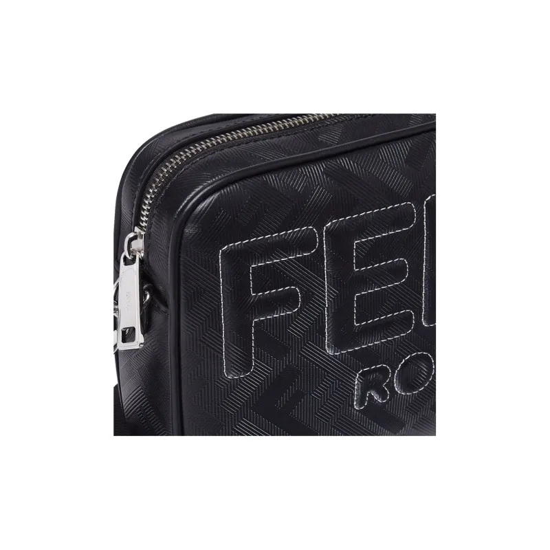 FENDI Calfskin Camera Bag, Crossbody Bag, Shoulder Bag Men's Black-4