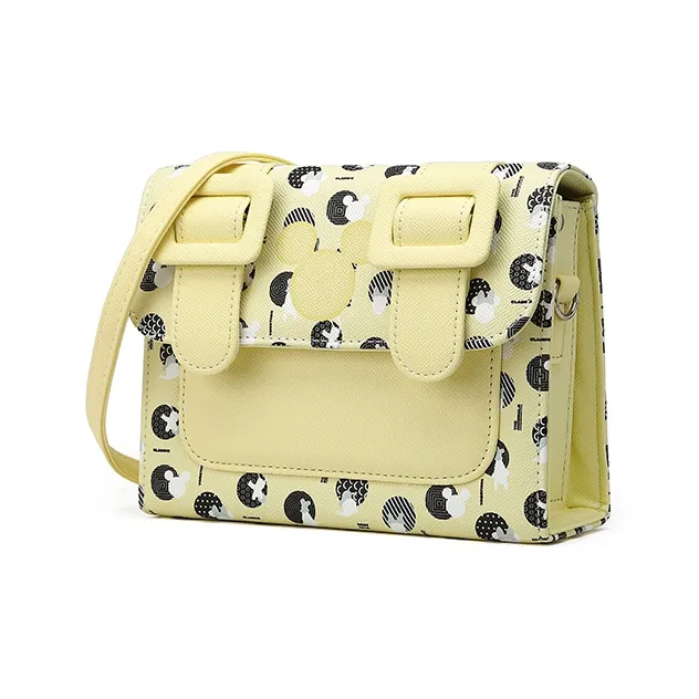 Disney PU Small Square Bag Satchel Bag Crossbody Bag Shoulder Bag Women's Yellow-10