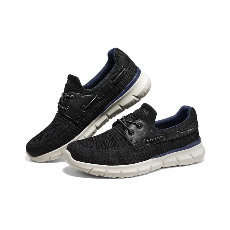 Skechers Del Retto Anti Slip Wear Resistant Low Top Sports Casual Shoes Men's Black-2