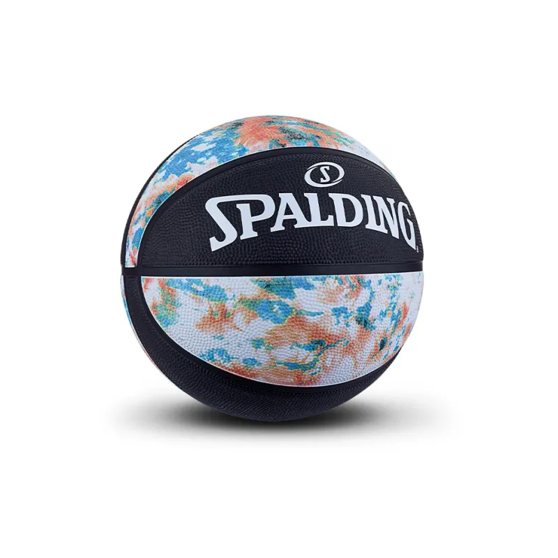 SPALDING Trend Series Rubber Basketball Blue Floral Size 7 Training Match Unisex-5