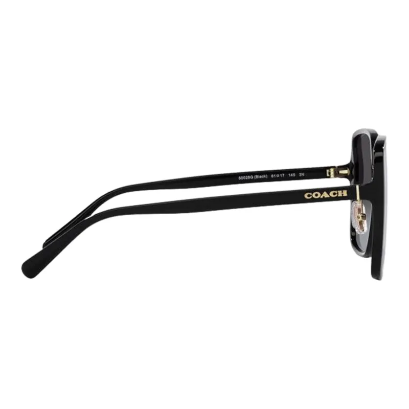 COACH Alloy Irregular Shape Sunglasses Women's Black-2