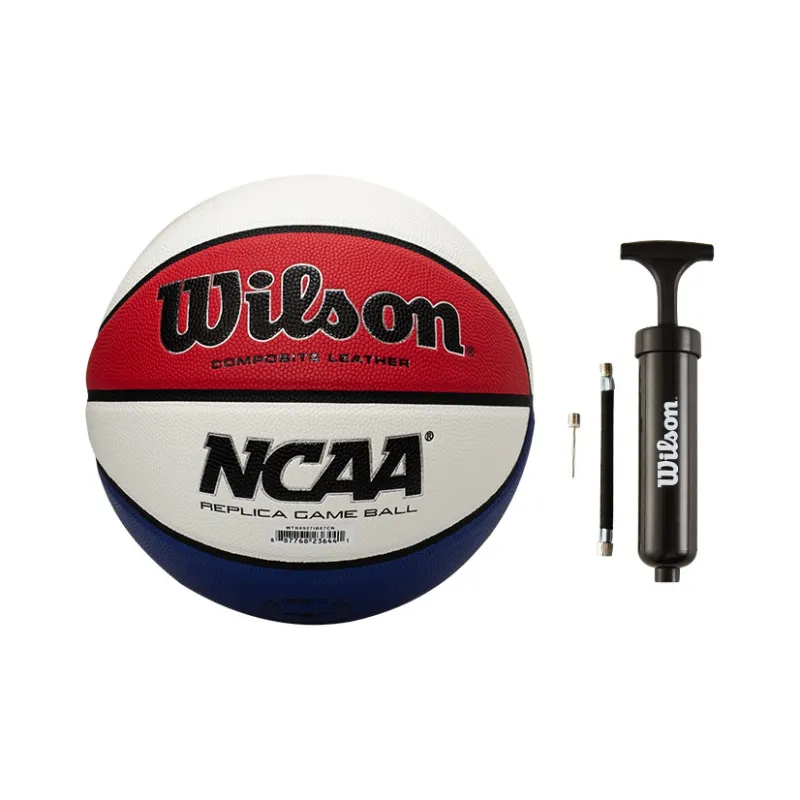Wilson NCAA Collection WTB0927IB07CN PU Basketball Red White Blue Size 7 Training Unisex-6