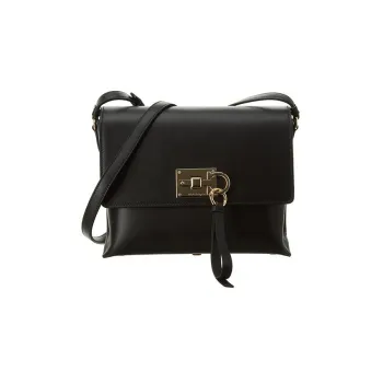 FERRAGAMO Cow Leather Shoulder Bag, Crossbody Bag Women's Black