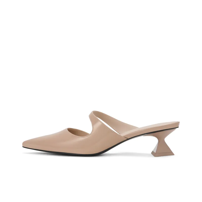 CHARLES&KEITH Composite Sole Closed Toe Slippers 4.5cm Women's-3