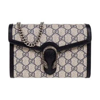 GUCCI Dionysus Canvas With Leather Chain Wallet, Crossbody Bag, Shoulder Bag Women's