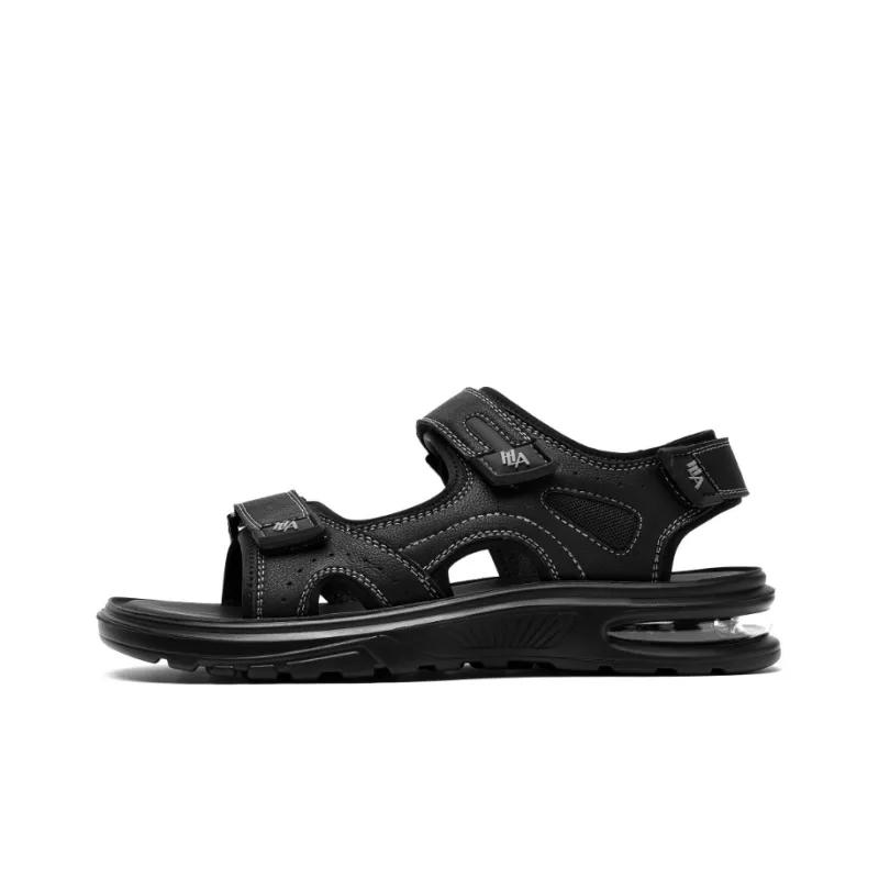 HLA Beach Sandals Men Black/Gray-0