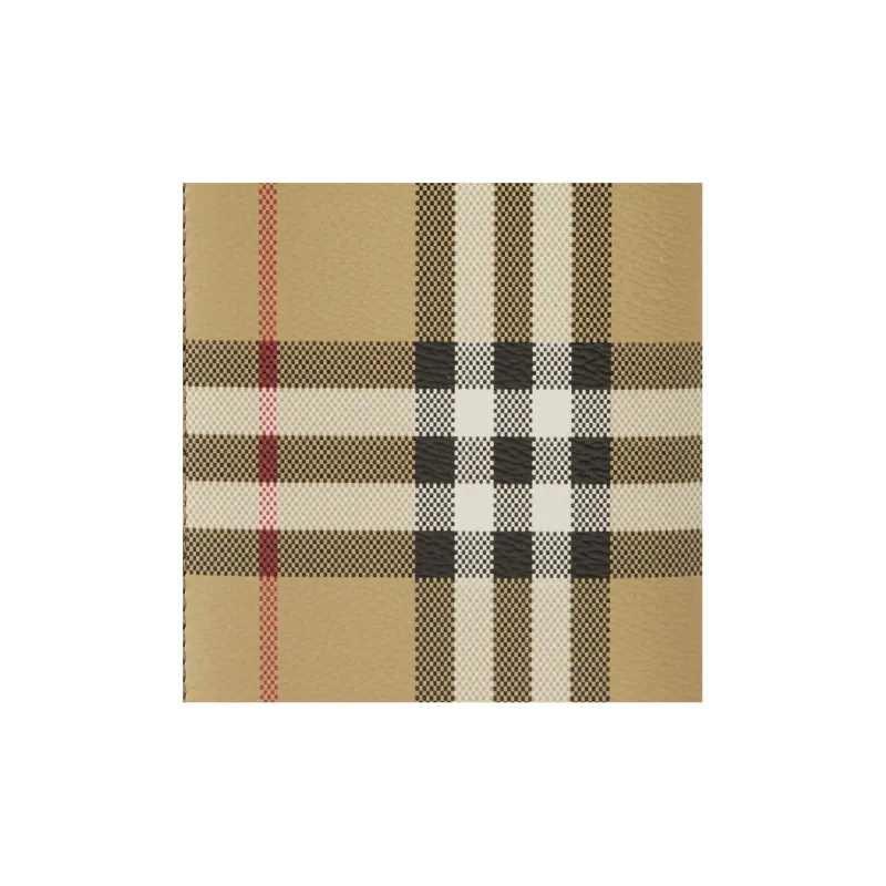Burberry Cotton With Leather Passport Holder Men's Archive Beige-4