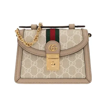 GUCCI Ophidia Leather One Shoulder Handbag Women's