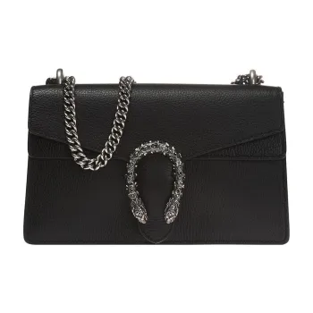 GUCCI Dionysus Leather Portable Crossbody Bag Shoulder Bag Women's Black