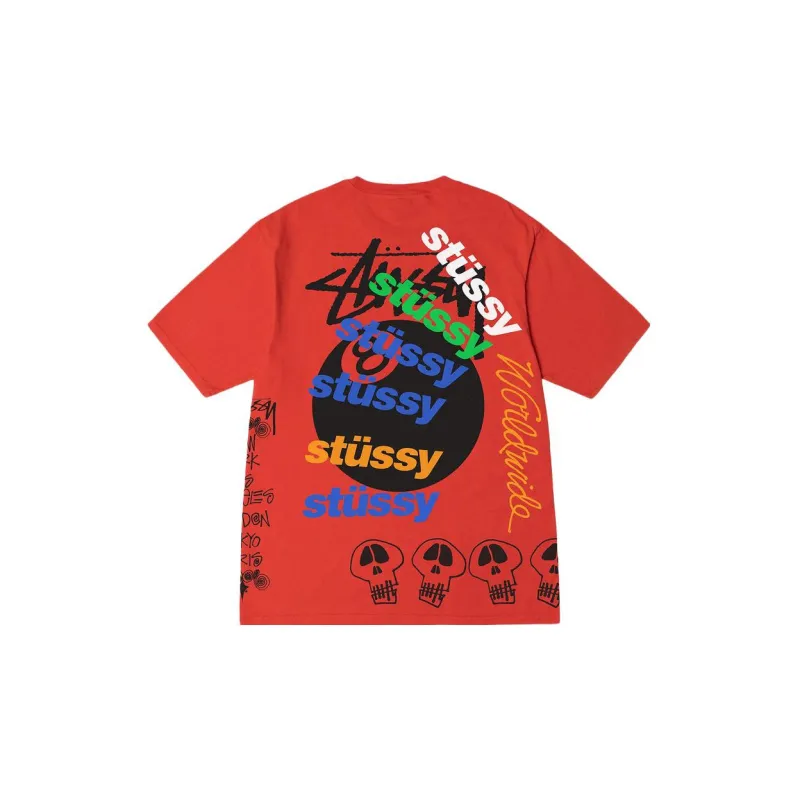 Stussy Test Strike Pigment Dyed Tee Sky Blue L - POIZON