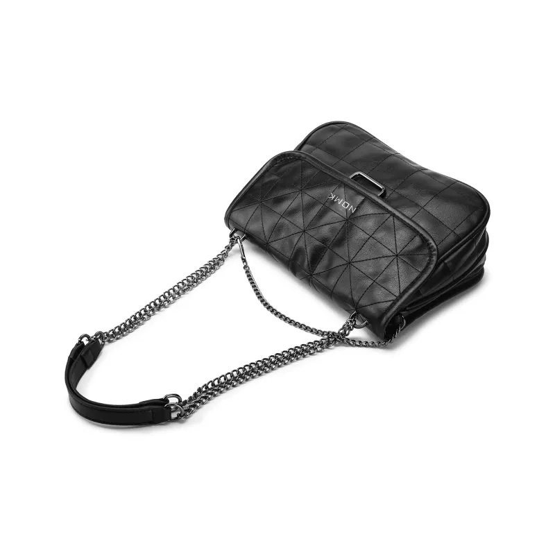 NOMK PU Crossbody Shoulder Bags Regular Women's Black-5