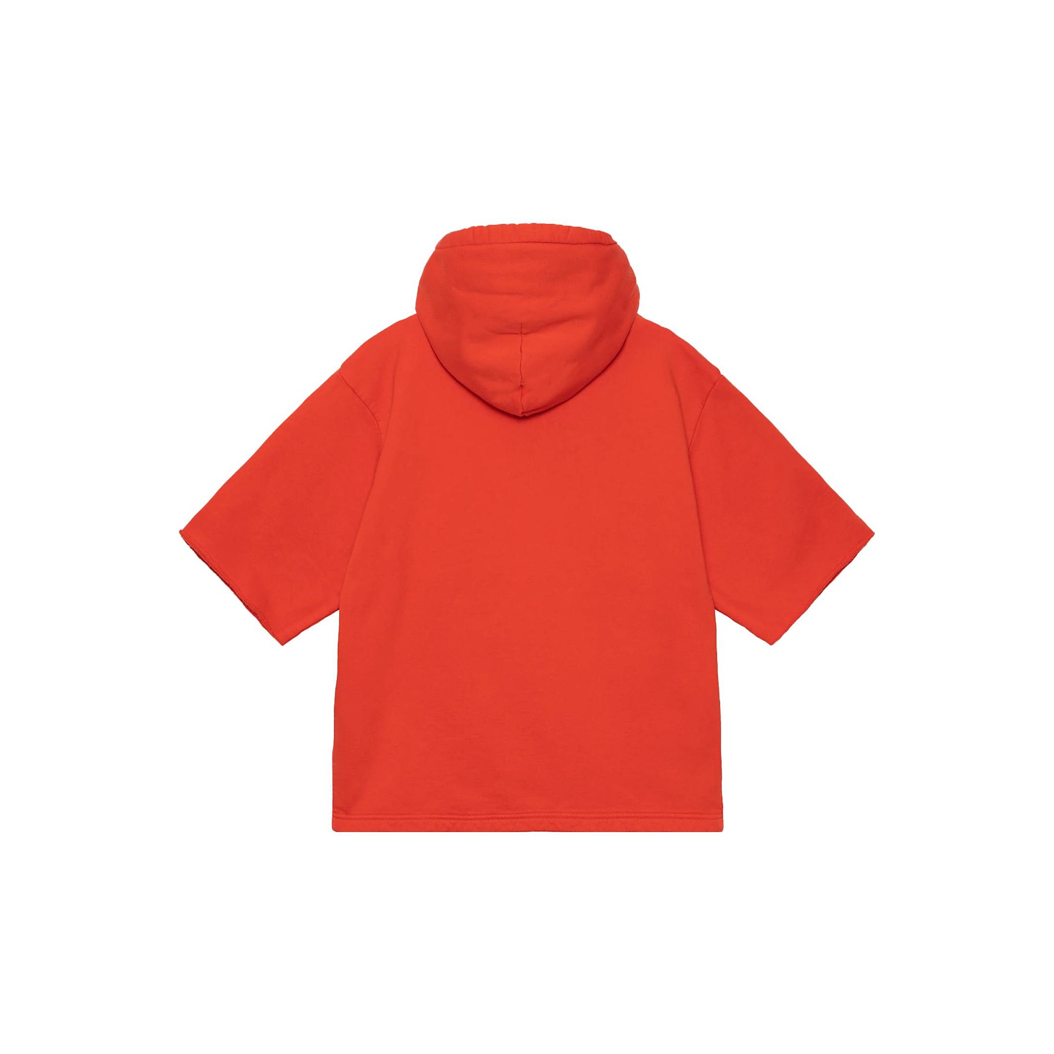 【STUSSY】Stussy Gness Boxy Crop Hoodie Stussy Short-Sleeve Boxy Cropped Hoodie Ash Heather Men's - US