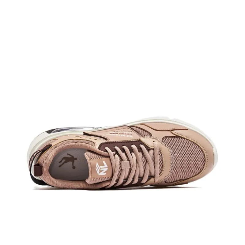 QIAODAN Non-slip Wear-resistant Shock Absorption Low-Top Sports Casual Shoes Men's Sandalwood Ivory-2