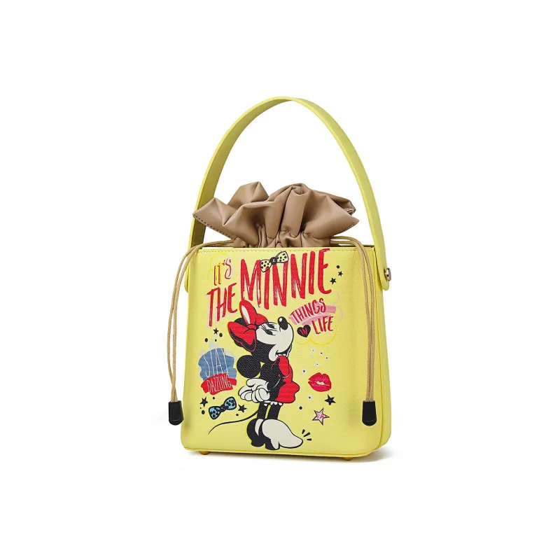 Disney Minnie Series Soft Leather Bucket Bag Handbag Shoulder Bag Regular Women's Multicolor-7