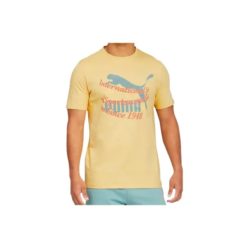 PUMA T-Shirts Men Yellow