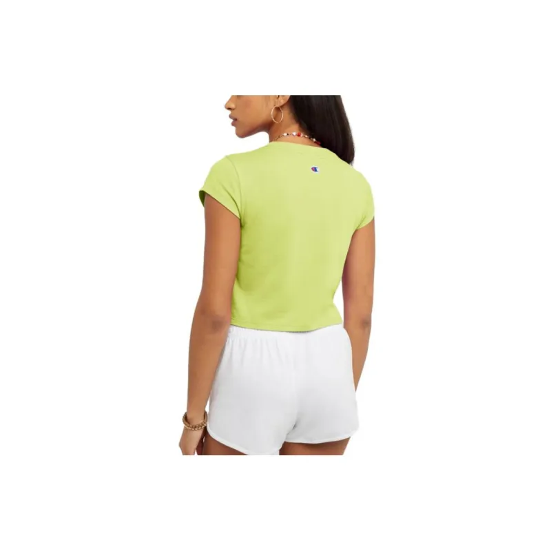 Champion Crop Tops Women's Yellow-1
