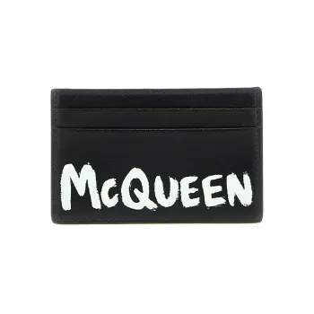Alexander McQueen Leather Card Holder Men's Black