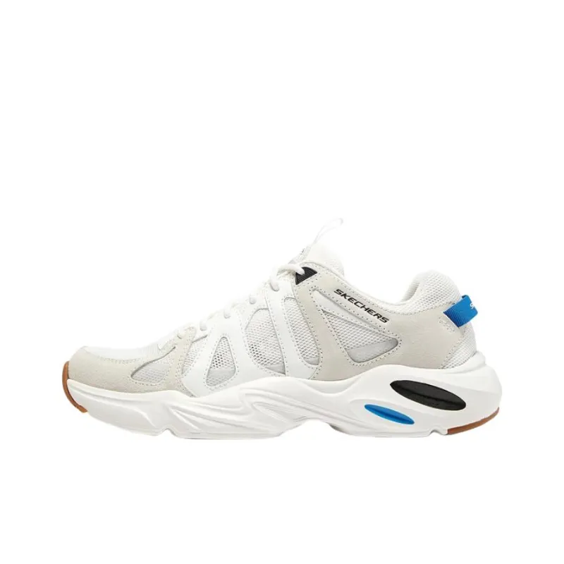 Skechers Lifestyle Anti Slip Wear Resistant Low Top Casual Shoes Men's White Blue-0