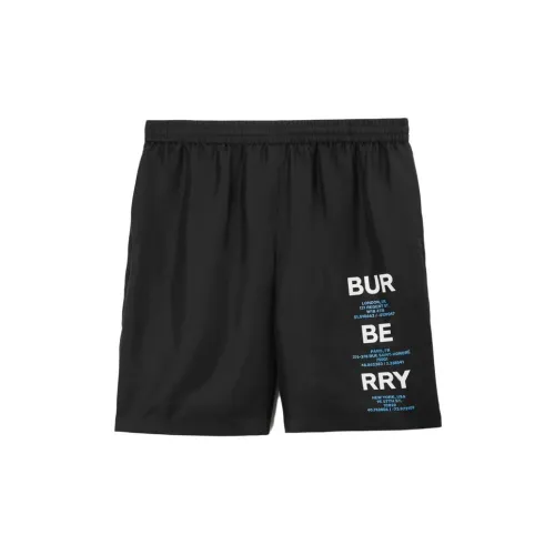 Burberry Logo print Silk Track Shorts