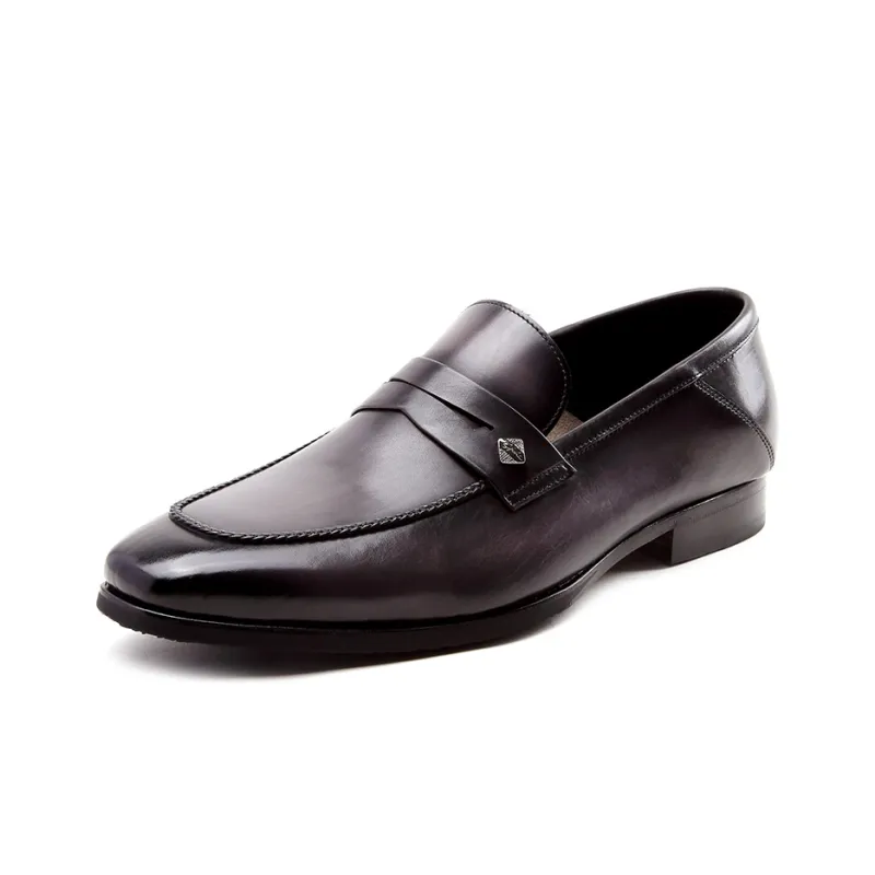 Satchi Casual Leather Shoes Men's Black Gray-1