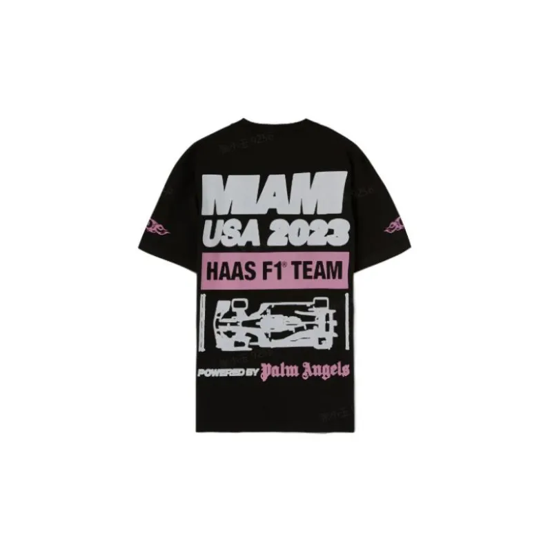PALM ANGELS X Moneygram Haas F1 Team Miami T shirt-0