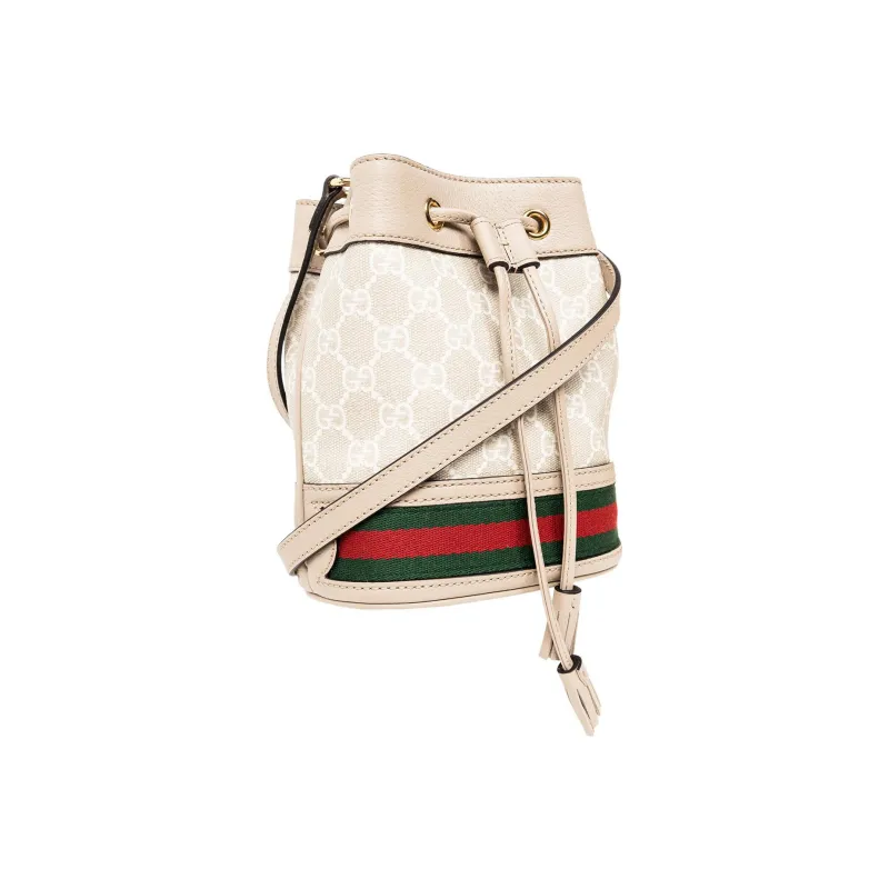 GUCCI Canvas With Leather Bucket Bags Crossbody Bag, Shoulder Bag Women's-1