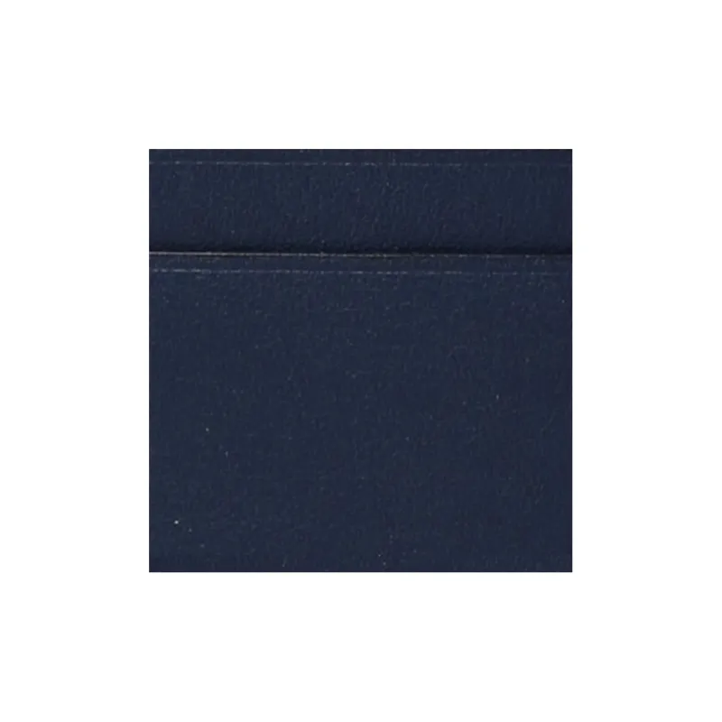 FERRAGAMO Calfskin Business Card Holder Wallet Card Holder Men's Dark Blue-3