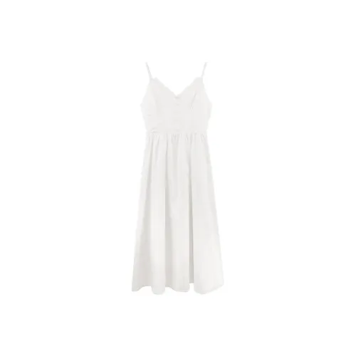 Migu Slip Dresses Women's White