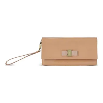 FERRAGAMO Patent Leather Wallets Coin Purses Women's Pink