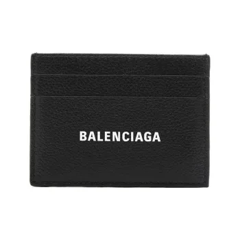 Balenciaga Calfskin Card Holder Card Holder Women's Black