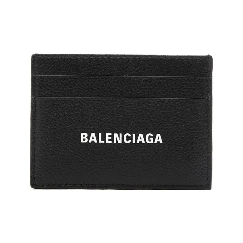 Balenciaga Calfskin Card Holder Card Holder Women's Black-0