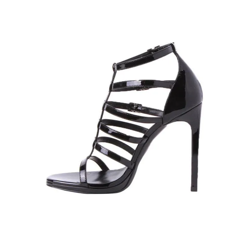 SAINT LAURENT Roman Sandals Women's Black-0
