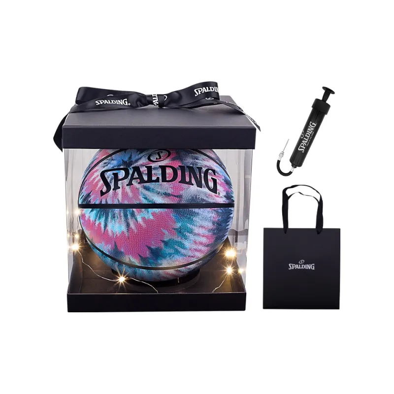 SPALDING Tie dye Series Rubber Basketball Red Size 7 Training Unisex-2