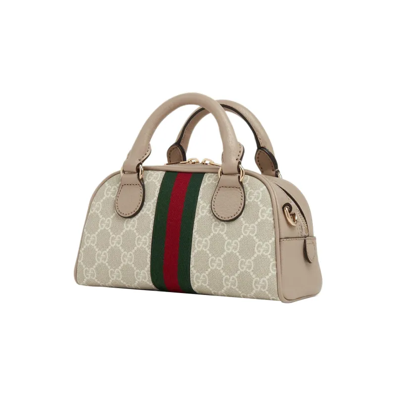 GUCCI Ophidia Canvas With Leather Shoulder Bag Crossbody Bag Handbag Mini Women's Beige-3