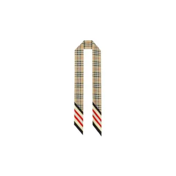 Burberry Check Print Skinny Scarf