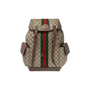 GUCCI Ophidia GG Monogram Backpack Men Medium Beige/Ebony