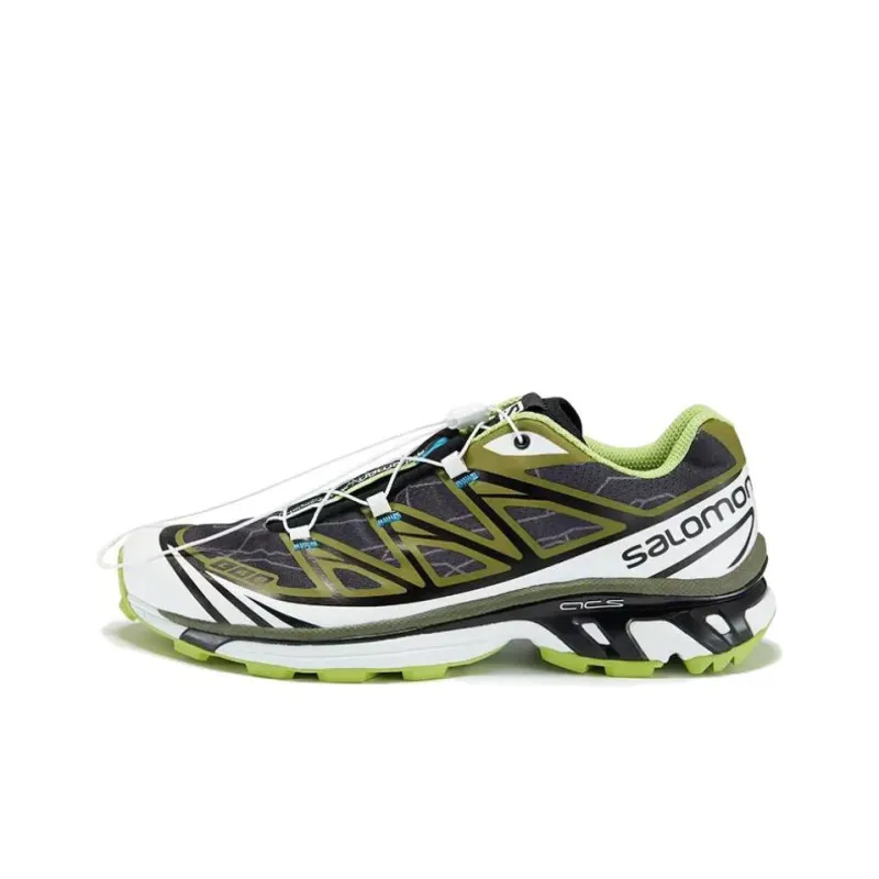 KOLON SPORT x SALOMON XT 6 Anti Slip And Wear Resistant Lightweight Low Top Outdoor Shoes Unisex Gray Green-0