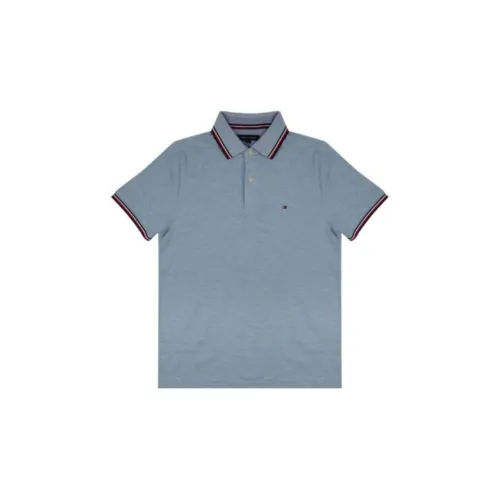 Tommy Hilfiger Polo Shirts Men Blue Gray