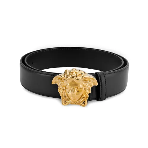 VERSACE Leather Belts Men Black