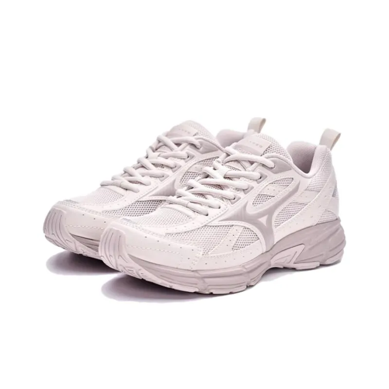 Mizuno Speed Anti-Slip Wear-Resistant Low-Top Running Shoes Unisex Gray Pink-3