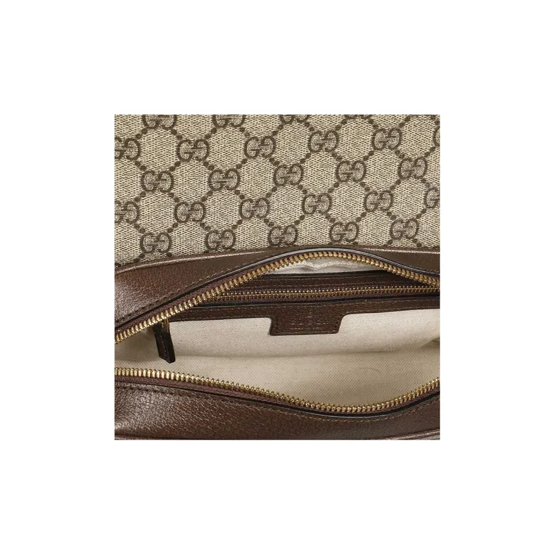 GUCCI Ophidia Canvas With Leather Trim Crossbody Bag, Shoulder Bag Women's-7