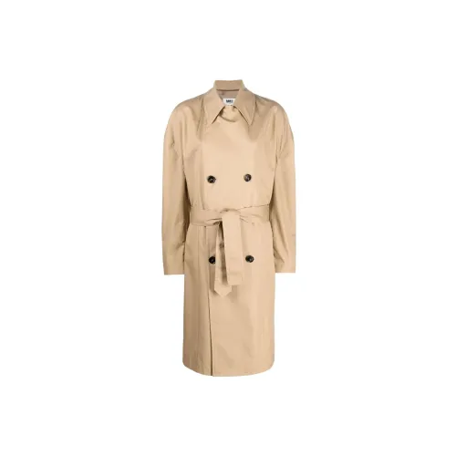 MM6 Maison Margiela Trench Coats Women's Brown