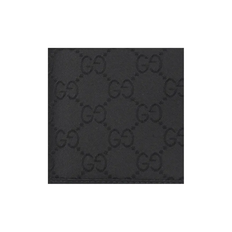 GUCCI Bifold Wallet GG Nylon With Insert Black-4