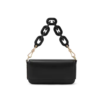CHARLES&KEITH Fabric With Leather Small CK Bag Small Square Bag One Shoulder Handbag Small Size Women's Multicolor